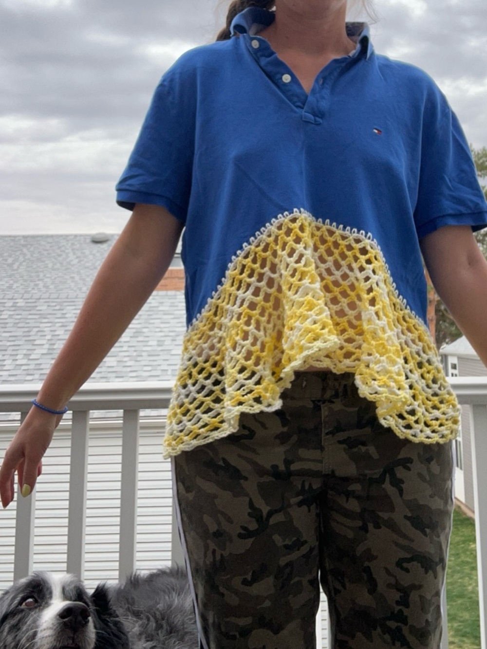 Polo with crochet